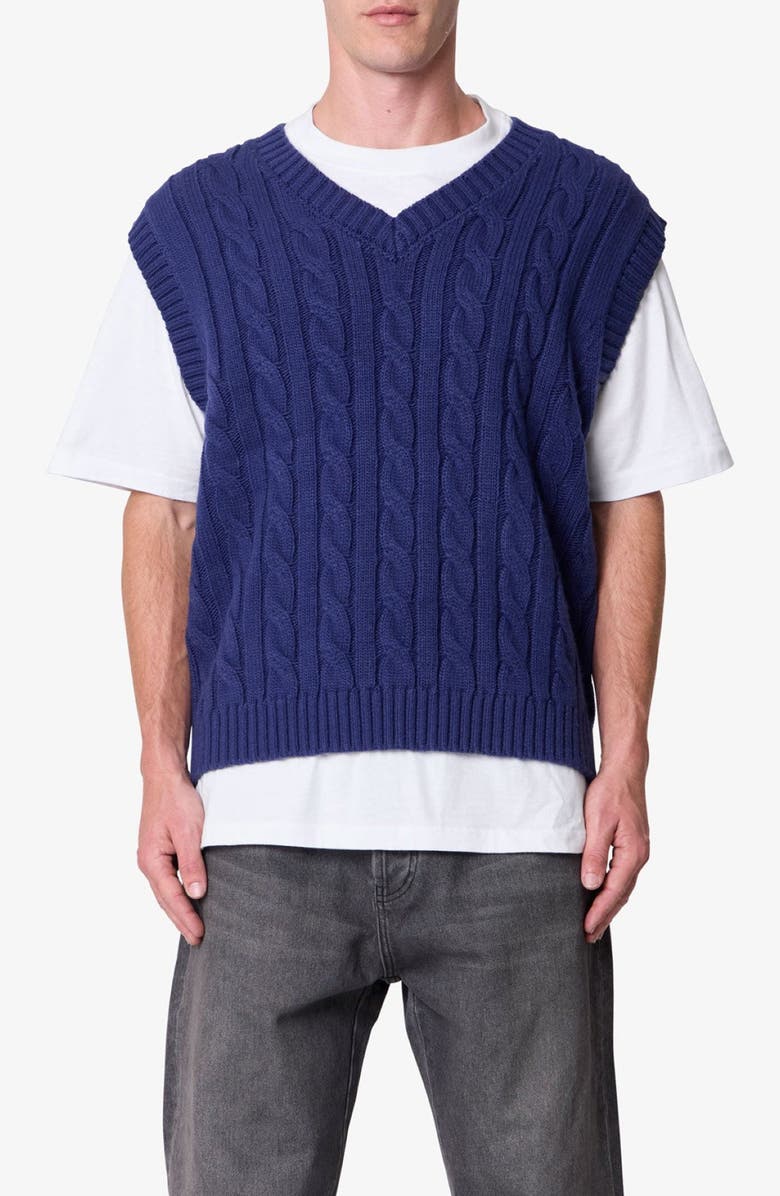 mnml Cable Stitch Sweater Vest, Main, color, 