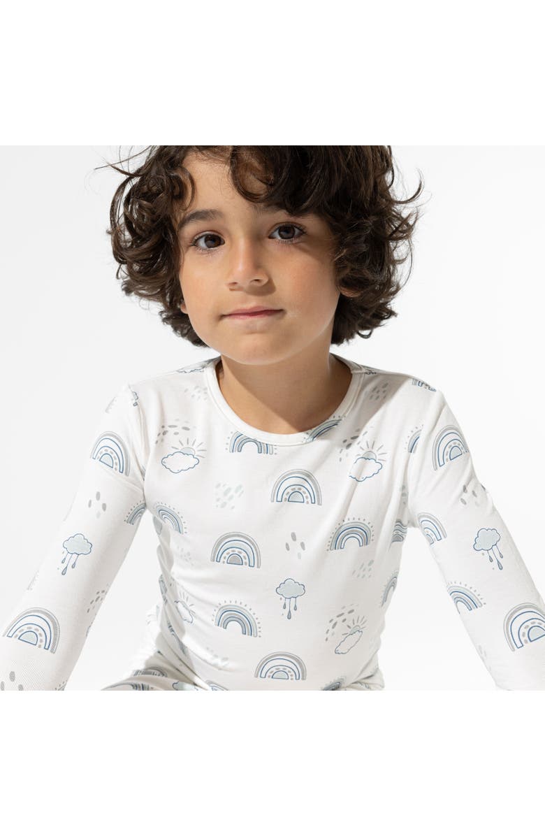 Bellabu Bear Kids' Grey Rainbows Set of 2 Piece Pajamas, Alternate, color, Grey Rainbows