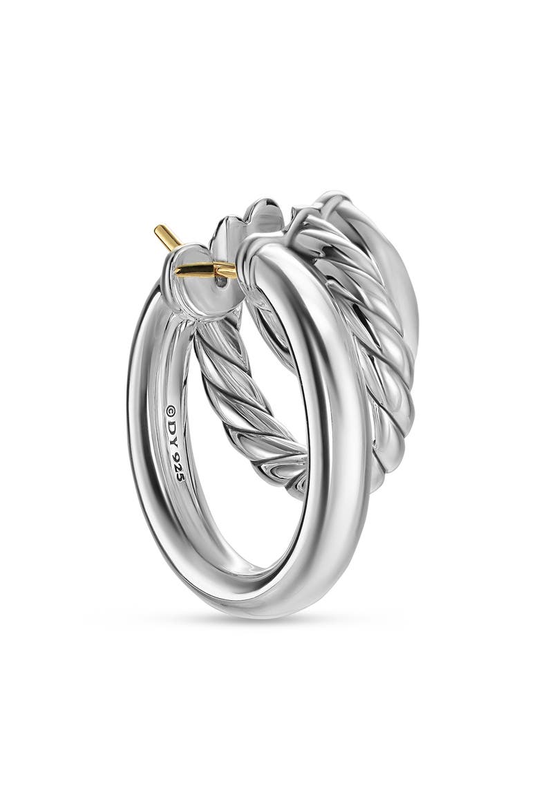 Mercer® Three Row Hoop Earrings in Sterling Silver, 21mm, Alternate, color, SILVER