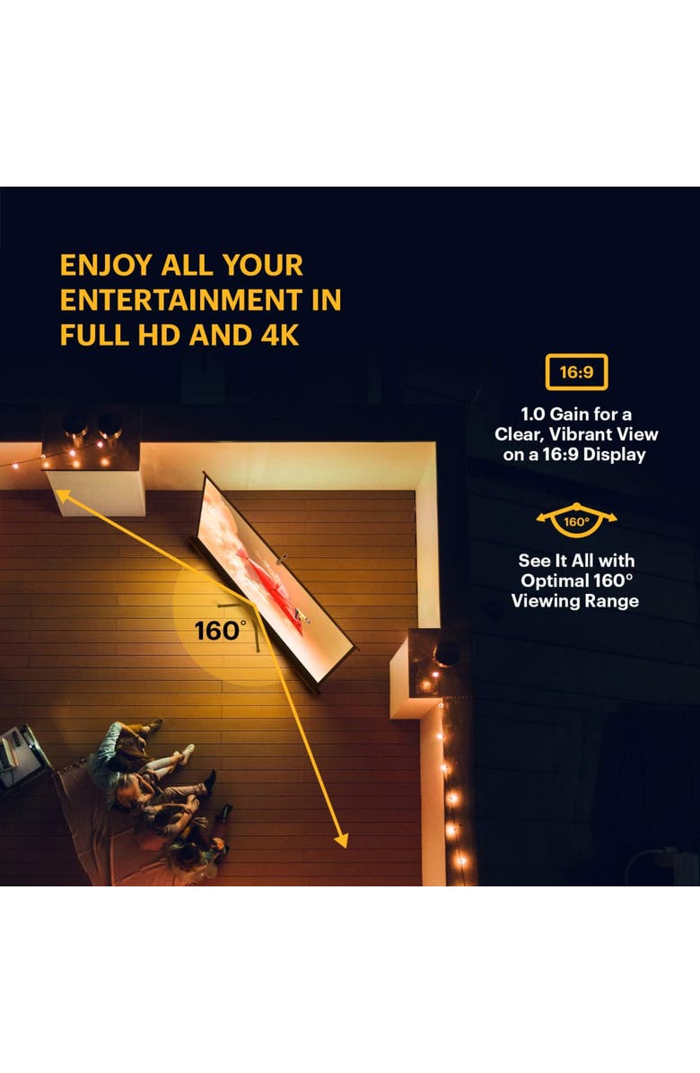 Kodak 100 Projector Screen with Stand, Portable 169 Projector Screen with Tripod Stand & Bag, Alternate, color, Black
