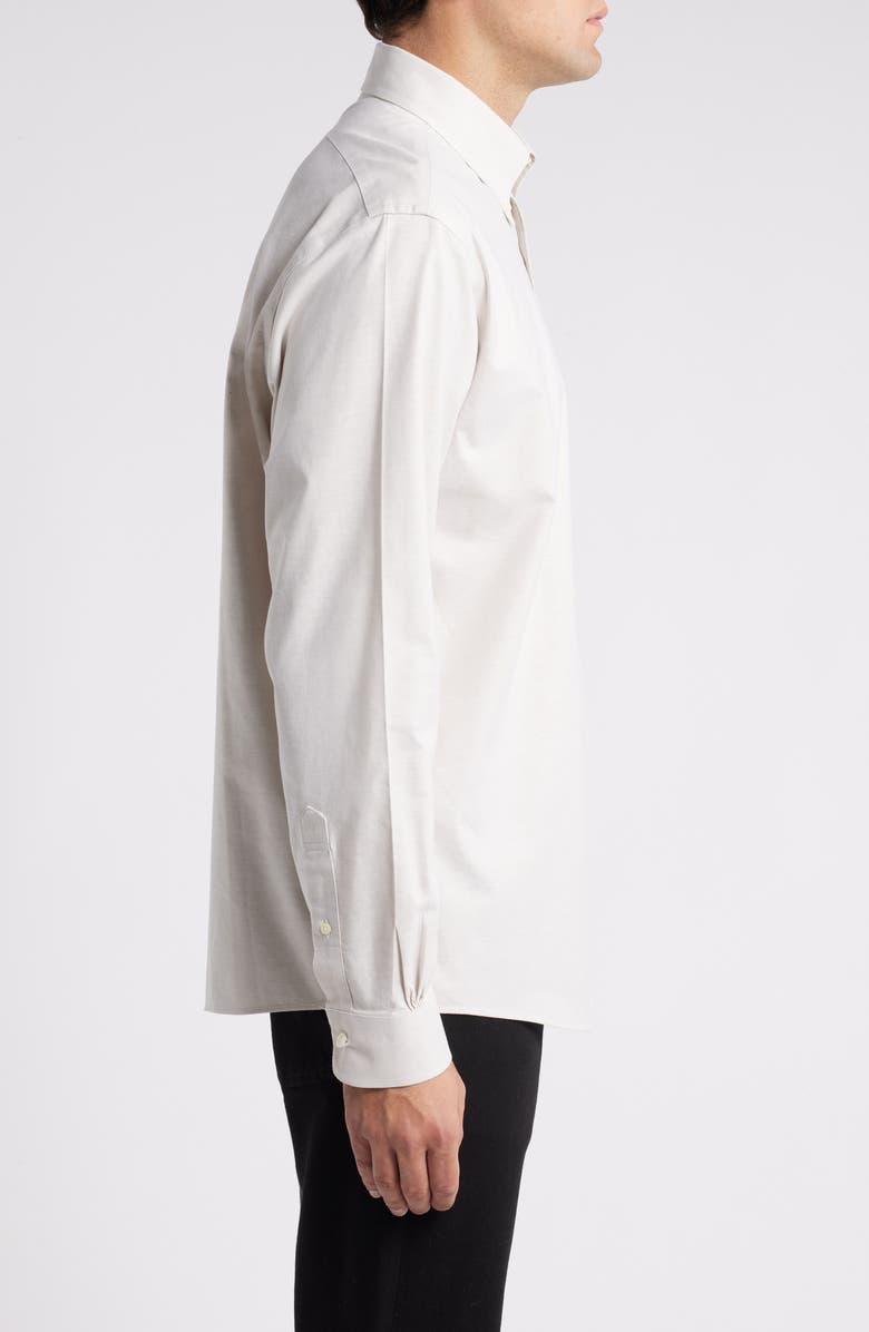 Brooks Brothers Non-Iron Regular Fit Solid Stretch Cotton Button-Down Oxford Shirt, Alternate, color, 