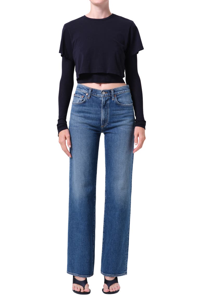 Harper Relaxed Straight Leg Jeans, Alternate, color, RIVER