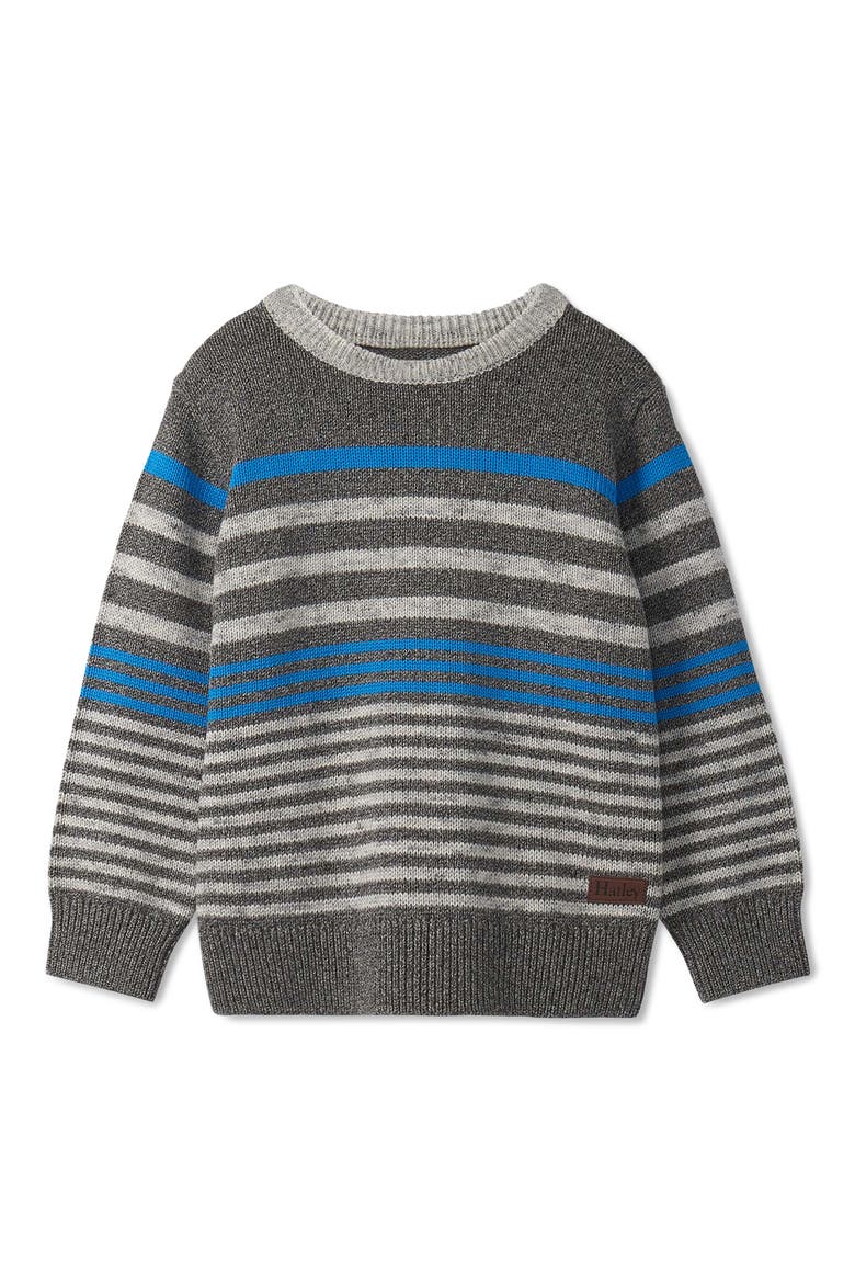 Kids' Speckle Stripe Sweater, Main, color, CHARCOAL MELANGE