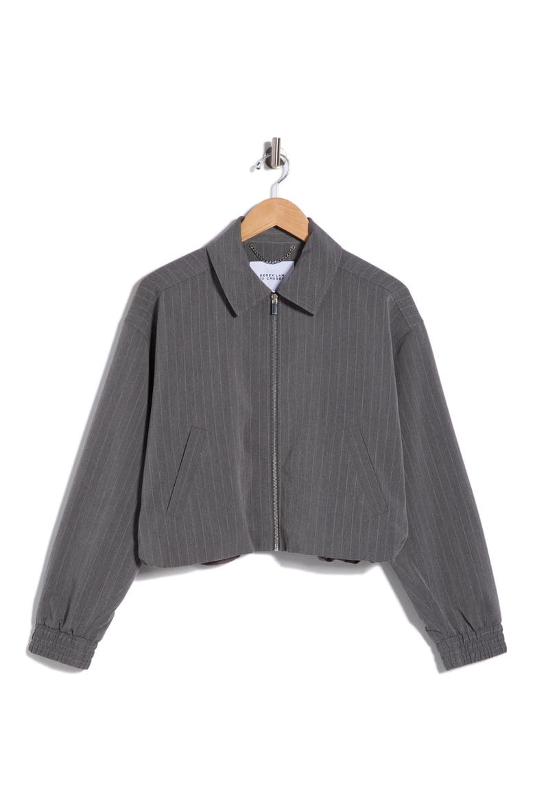 Arlenis Zip Front Blouson Jacket, Alternate, color, GREY MELANGE