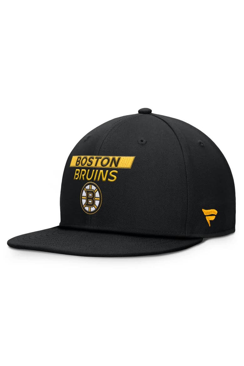 Men's Fanatics Black Boston Bruins Authentic Pro Prime Snapback Hat, Main, color, Black