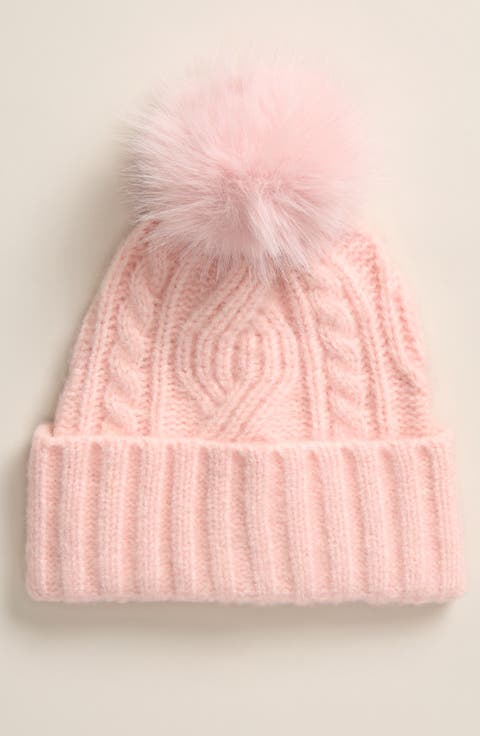 Cable Stitch Pom Beanie