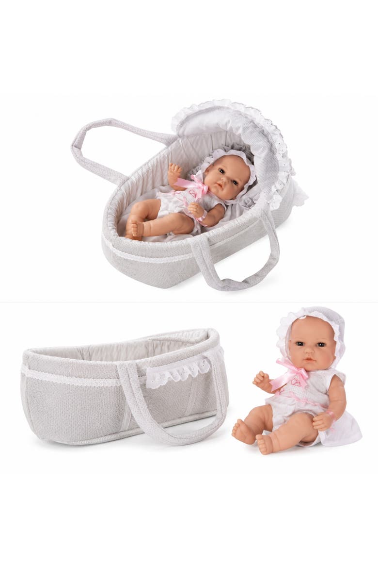 Swarovski Elements Elegance Doll Natal With Carrycot, Grey, Alternate, color, Multicolored