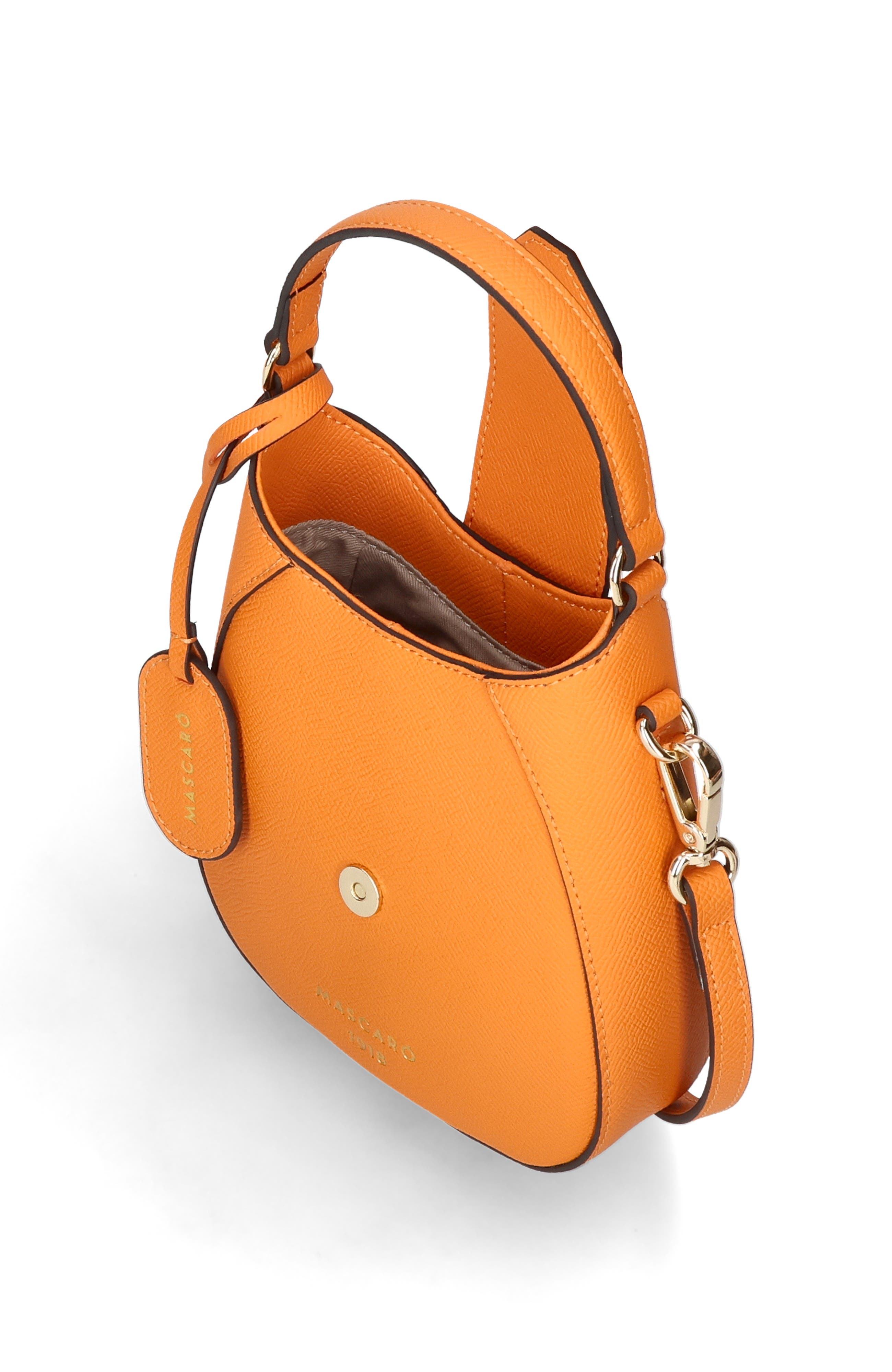 Small Duel Strap Stirrup Bag, Alternate, color, Orange