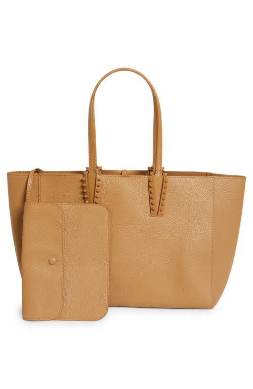 Christian Louboutin Cabata Soft Small Tote Bag In Grained Leather In F486 Lionne
