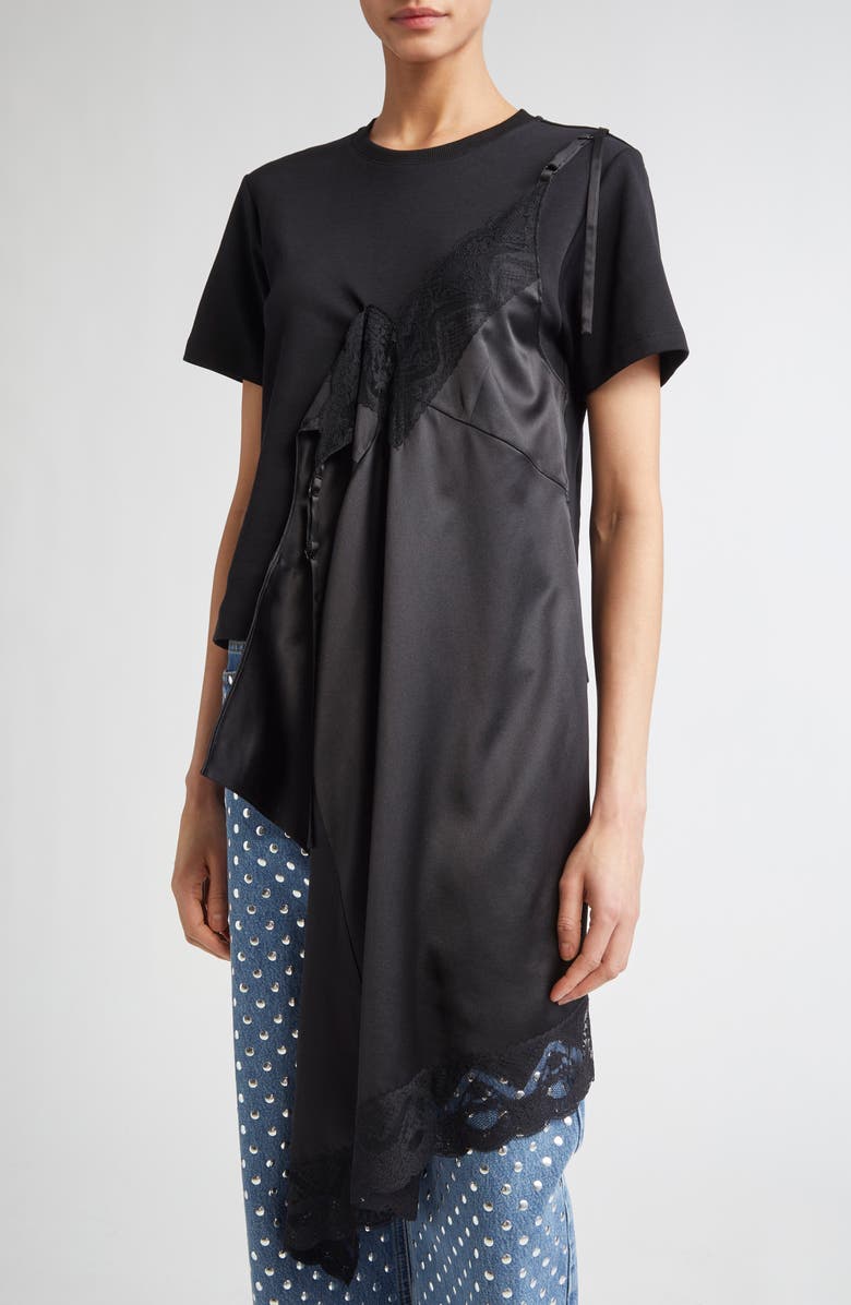 MONSE Deconstructed Lingerie T-Shirt, Alternate, color,