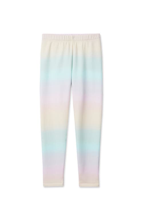 Lands' End Girls Fleece Lined Leggings In Multi