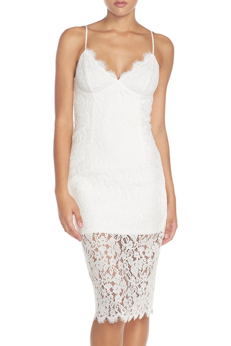 'Sienna' Lace Slipdress (Nordstrom Exclusive), Main, color, WHITE