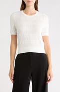 rag & bone Ren Plaid Crewneck Short Sleeve Sweater