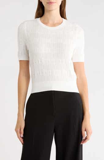 Ren Plaid Crewneck Short Sleeve Sweater