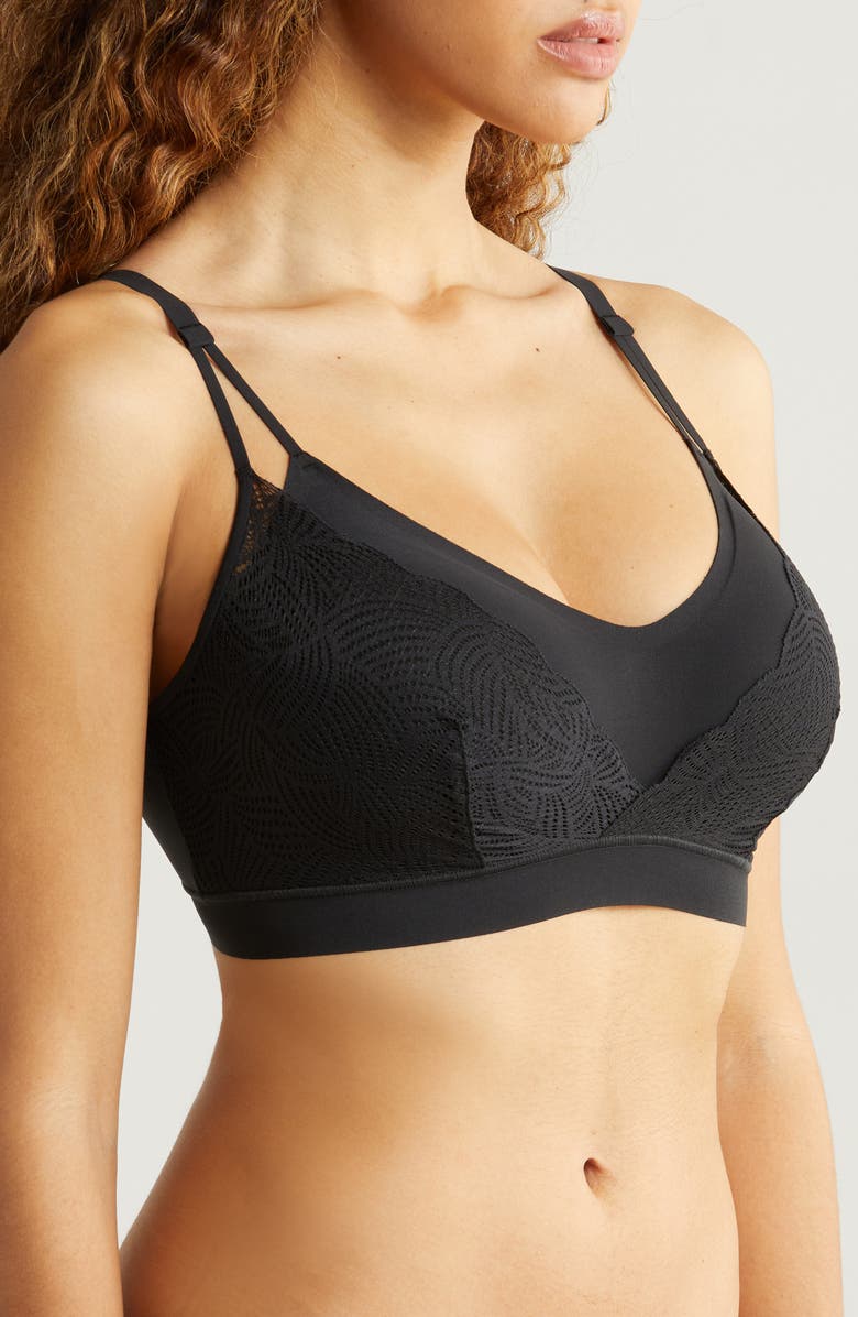 Chantelle Lingerie Soft Stretch Lace Bralette, Alternate, color, Black-11