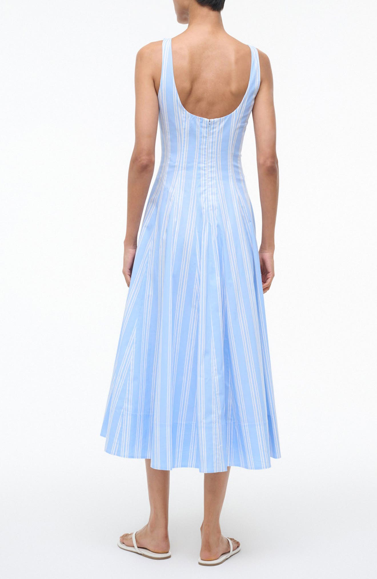 Wells Pinstripe A-Line Midi Dress - image 2