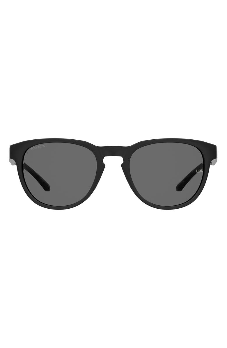 Under Armour Skylar 53mm Round Sunglasses, Main, color, Black Ruthenium