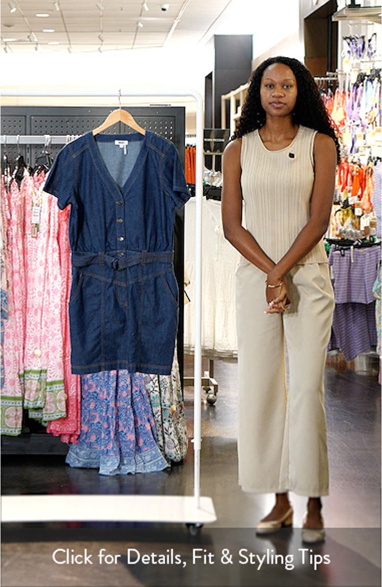 Short Sleeve Denim Shirtdress, sales video thumbnail