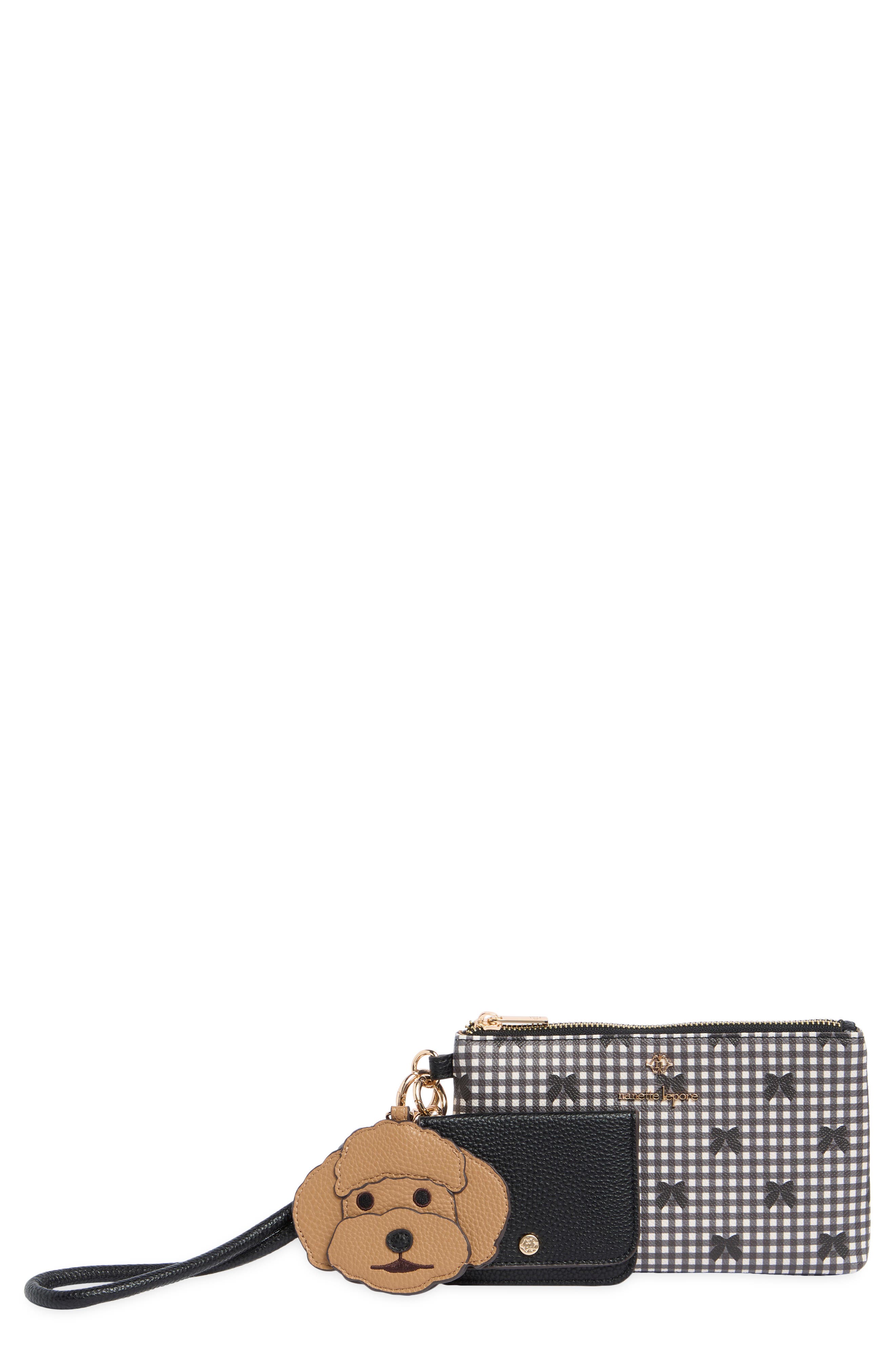 Nanette Lepore Faux Leather Wristlet with Card Case & AirTag Holder