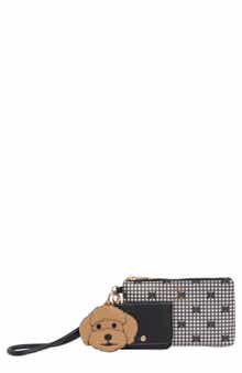 Nanette Lepore Faux Leather Wristlet with Card Case & AirTag Holder