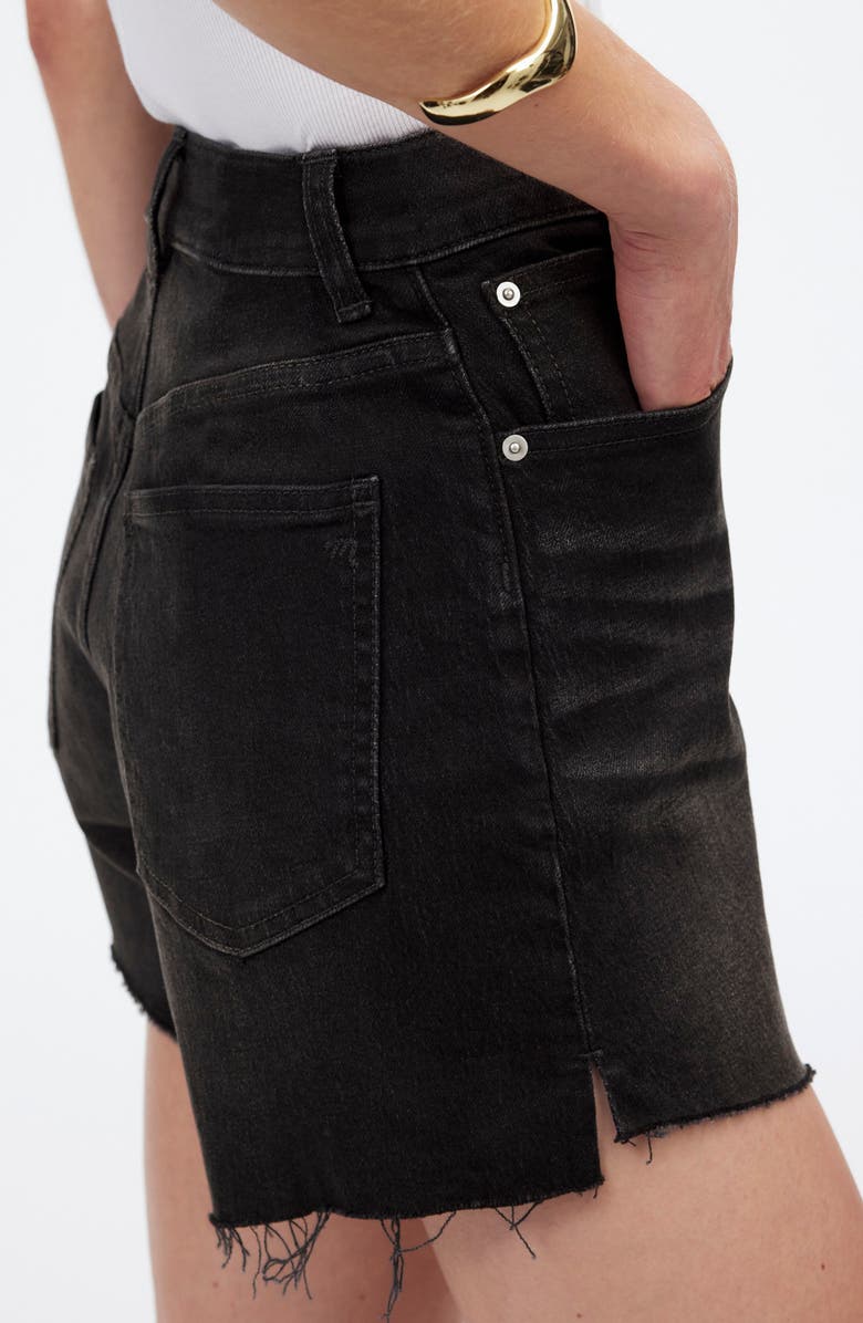 Madewell The Perfect Vintage High Waist Mid Length Denim Shorts, Alternate, color, Catalani Wash