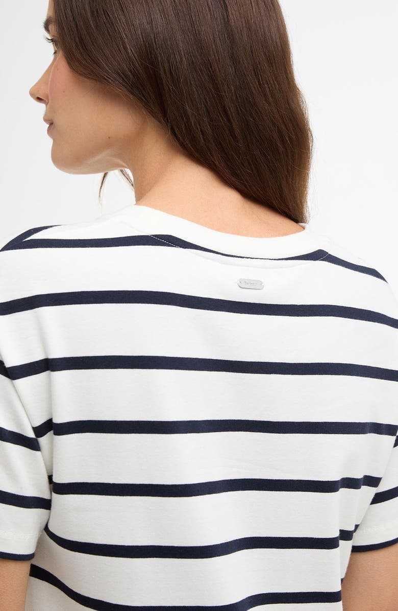 Barbour Selena Stripe T-Shirt Midi Dress, Alternate, color, Cloud/ Navy Stripe