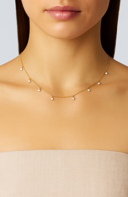 Gabi Rielle Cubic Zirconia Shaker Chain Necklace In Gold