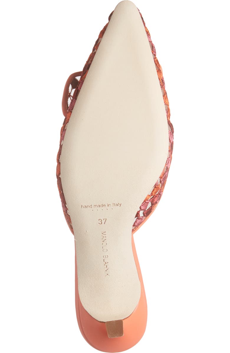 Manolo Blahnik Maysale Buckle Pointed Toe Mule, Alternate, color,