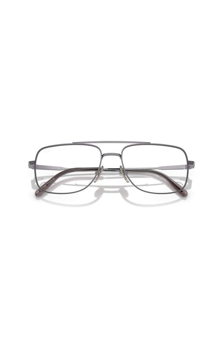 Ray-Ban 58mm Square optical glasses, Alternate, color, Silver