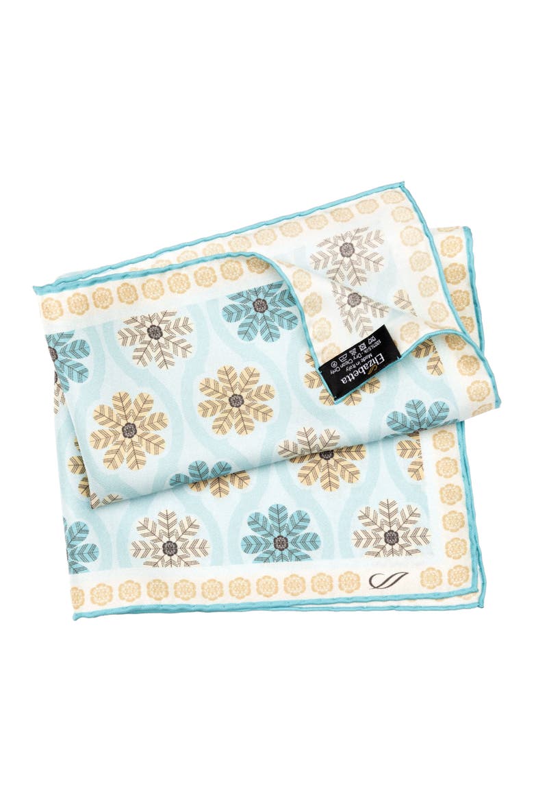 Gargano - Silk Pocket Square for Men, Alternate, color, Aqua