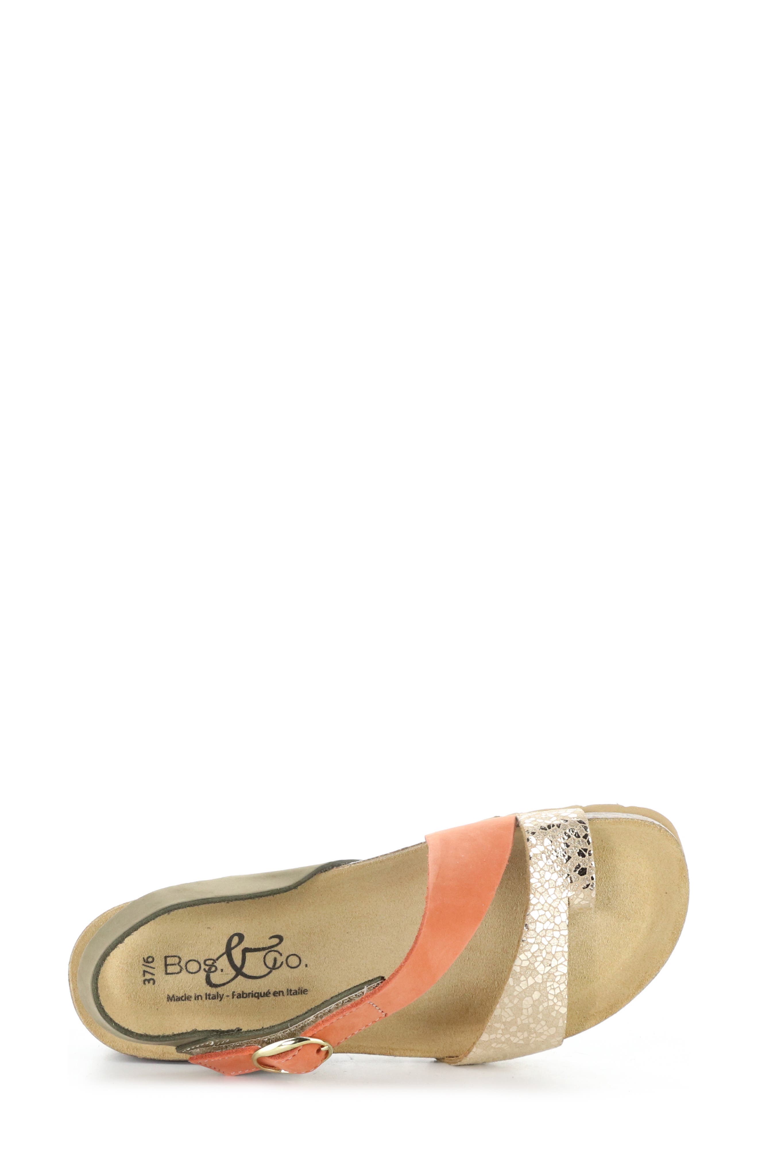 Luissa Slingback Platform Wedge Sandal, Alternate, color, MOSS/ ORANGE/ GOLD