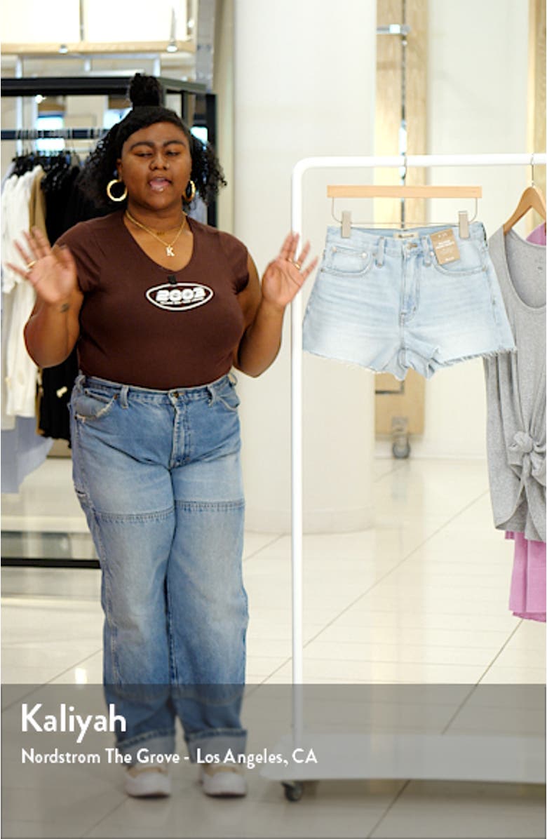 Women's Relaxed Cutoff Denim Shorts, sales video thumbnail