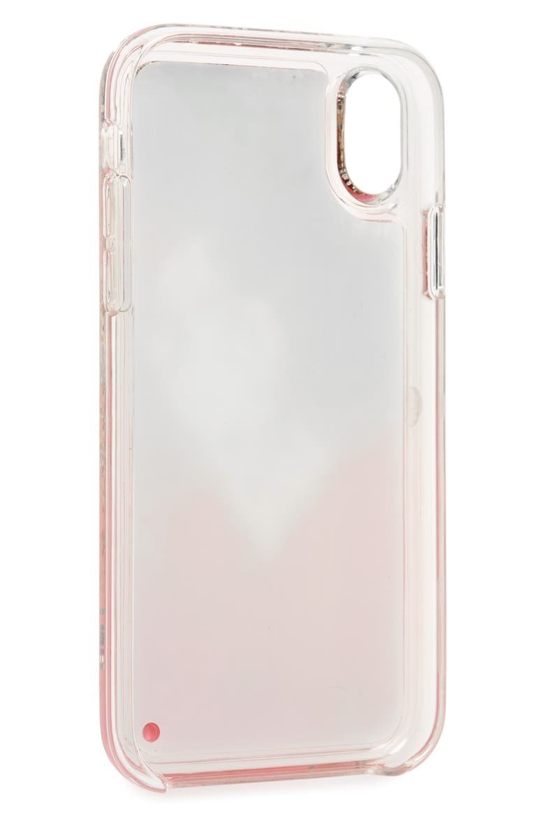 liquid glitter heart iPhone X/Xs/XR & Xs Max case, Alternate, color, MULTI