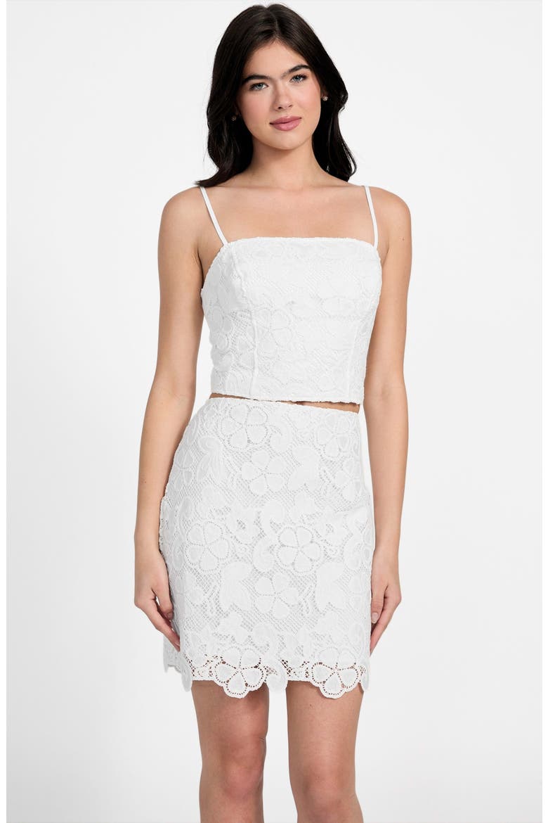 Delilah Floral Embroidery Crop Top, Alternate, color, PURE WHITE