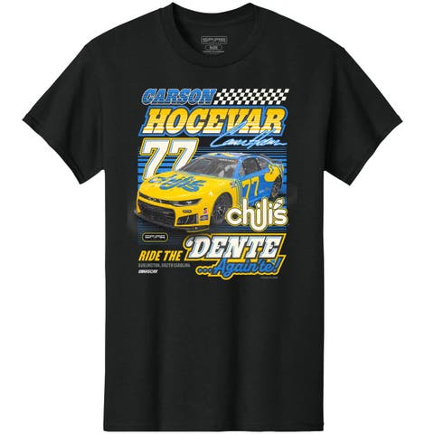 Men's Spire Motorsports  Black Carson Hocevar #77 Chili's Car Throwback T-Shirt