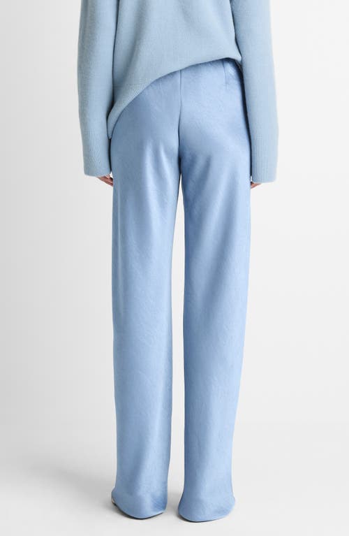 Vince Fluid High Waist Straight Leg Pants In Blue