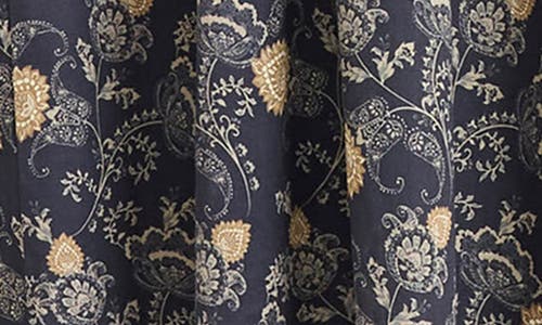 The Good Journey Ruffle Floral Print Long Sleeve Cotton Midi Dress In Black