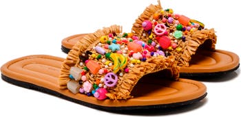 Shipwrecked Beaded Slide Sandal