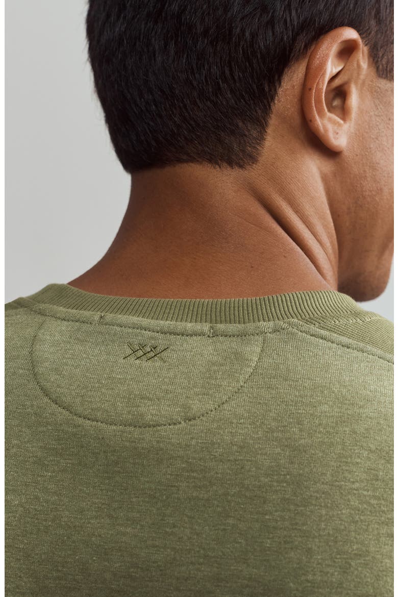 Heritage Midweight Crewneck Sweatshirt , Alternate, color, OLIVINE HEATHER