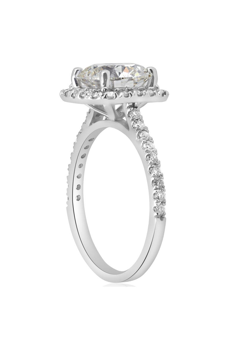 Bliss Diamond Certified 3 1/2Ct Cushion Halo Diamond Engagement Ring 14k Gold or Pt Lab Grown, Alternate, color,