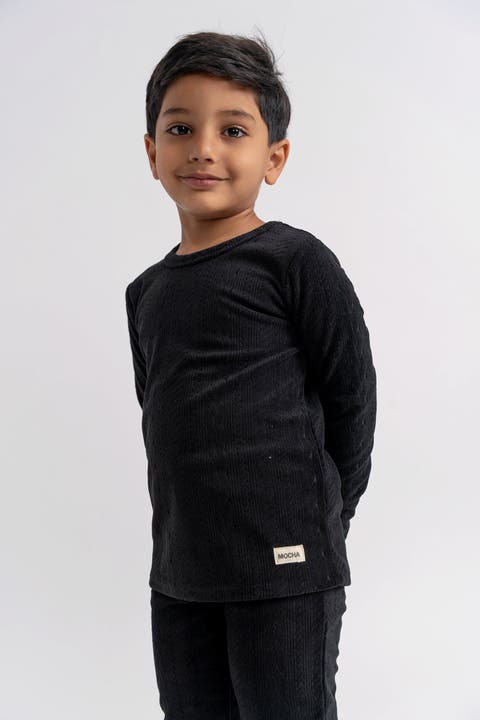 Cable Textured Velour 2-Piece Set - Toddler