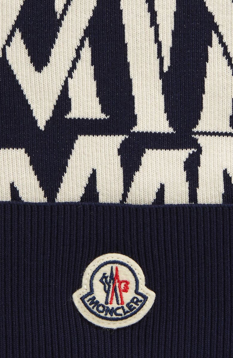 Moncler Logo Jacquard Beanie, Alternate, color, 