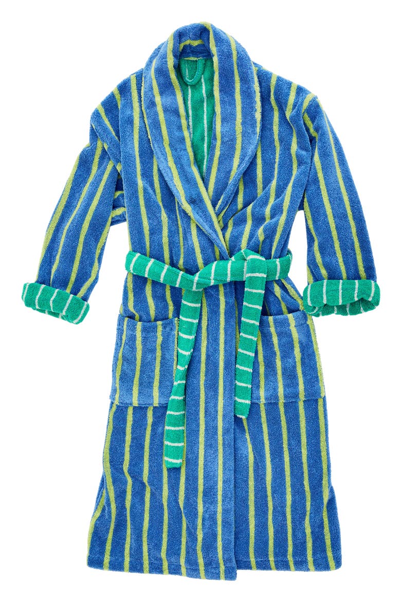 Passion Fruit Stripe Cotton Terry Robe, Main, color, PASSION FRUIT STRIPE