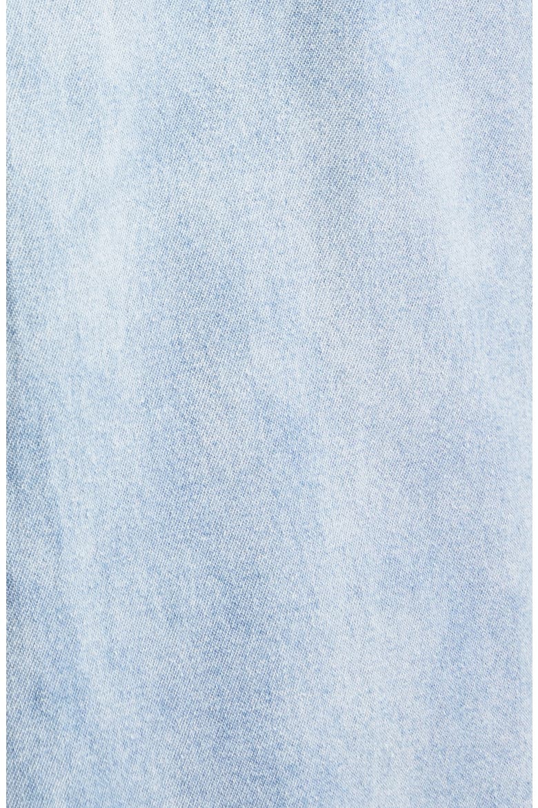 Owens Short Sleeve Denim Shirt, Alternate, color, BLEACHED INDIGO