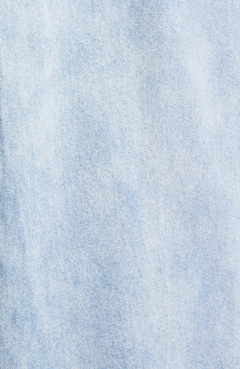 Obey Owens Short Sleeve Denim Shirt, Alternate, color, Bleached Indigo