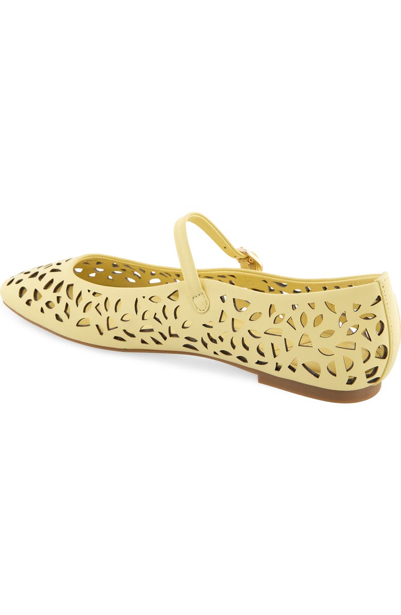 Kenneth Cole Jasper Perforated Mary Jane Flat, Alternate, color, Butter Yellow