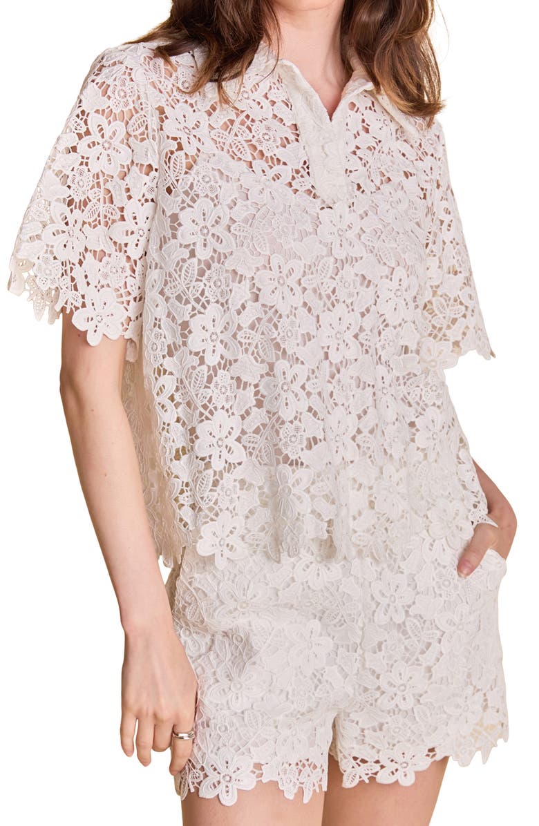 Endless Rose Lace Collar Shirt, Alternate, color, Ivory