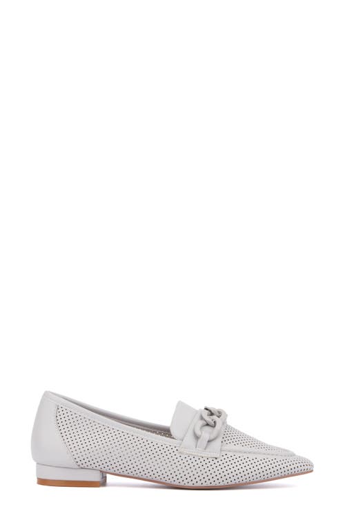 Torgeis Kalina Perforated Loafer In Grey