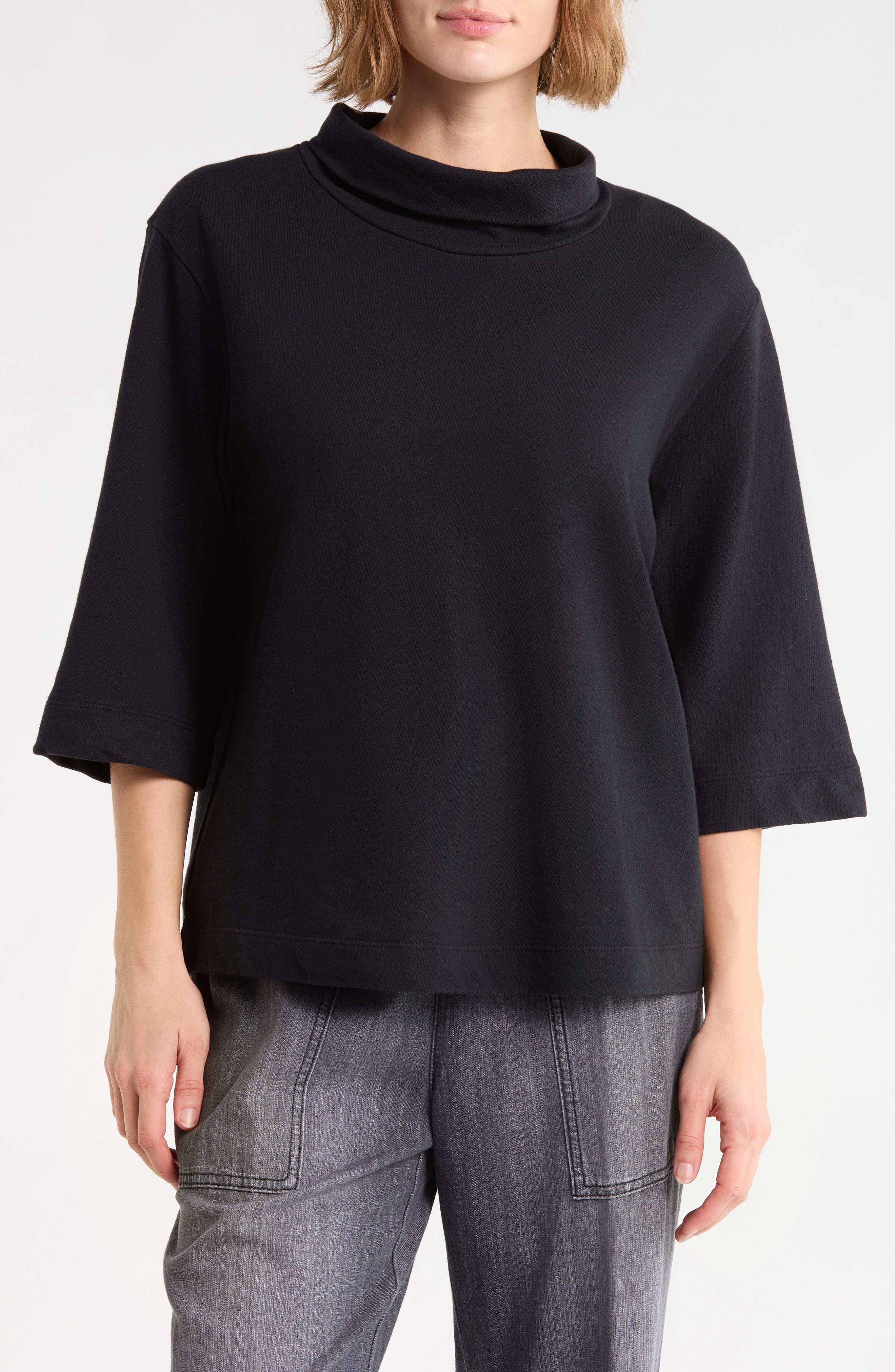 Oversized Funnel Neck Sweatshirt