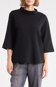 James Perse Oversized Funnel Neck Sweatshirt